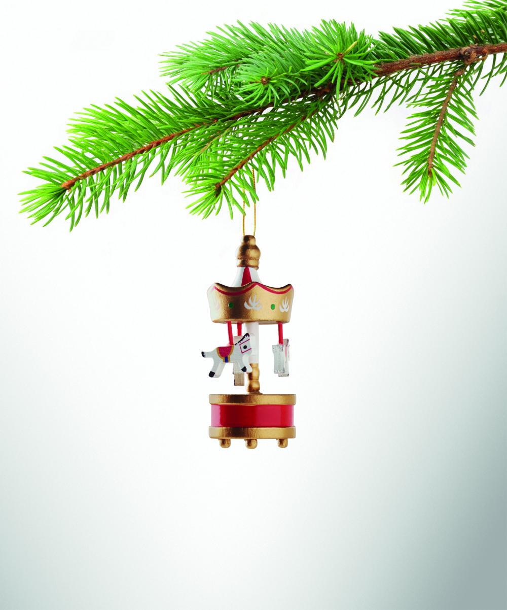 Adorno carrusel de madera