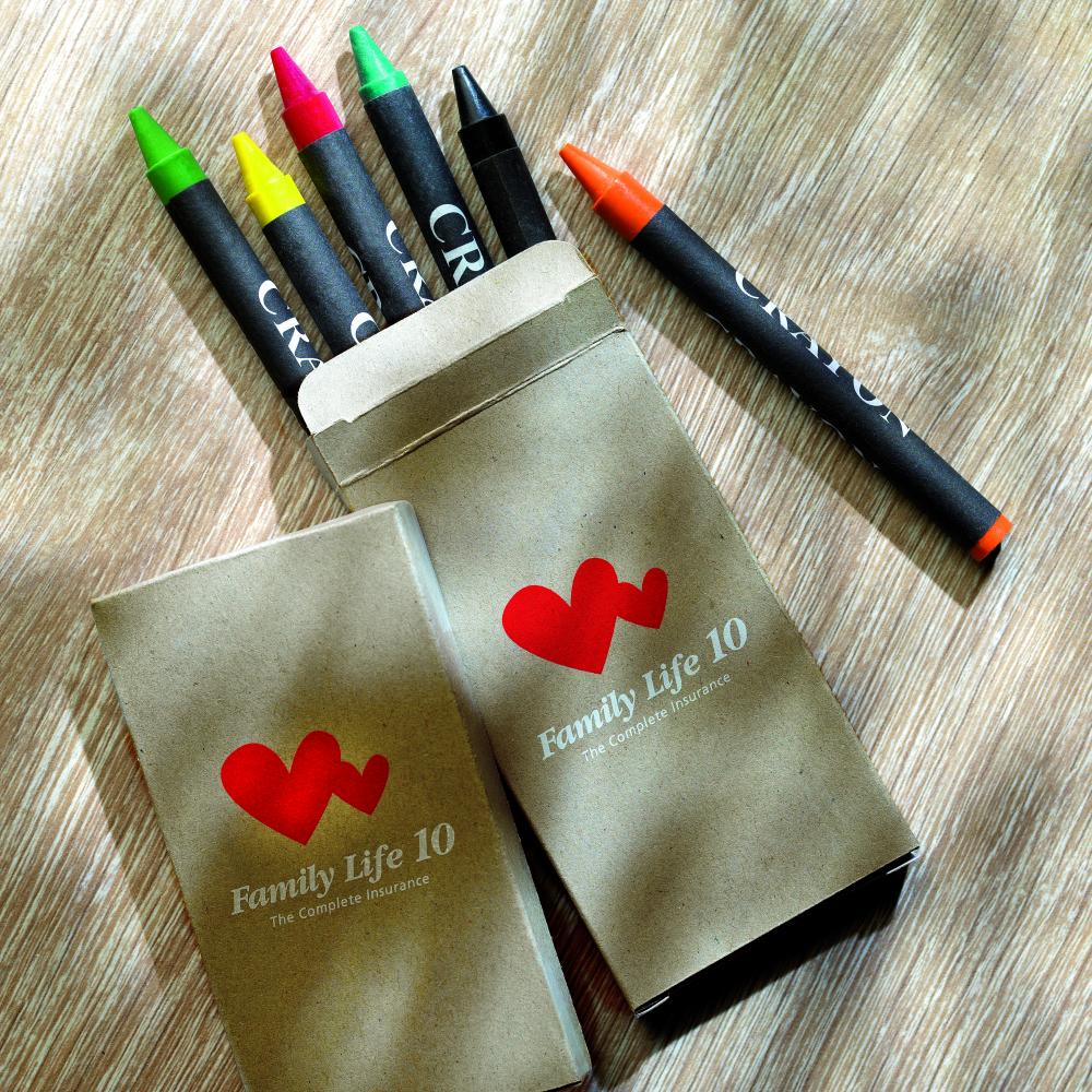 Estuche 6 lápices de cera