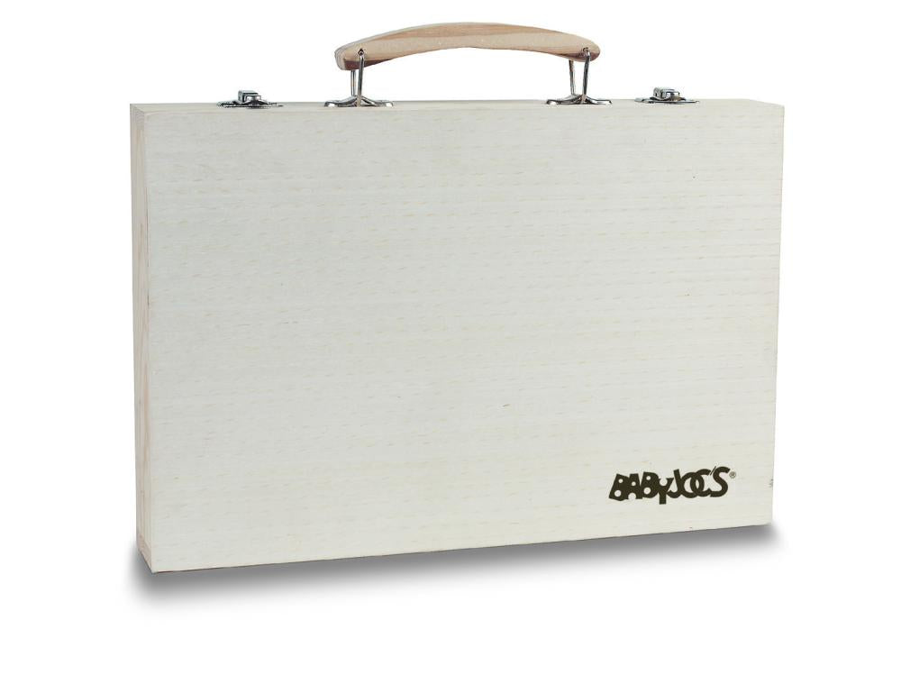 Set pinturas en caja de madera