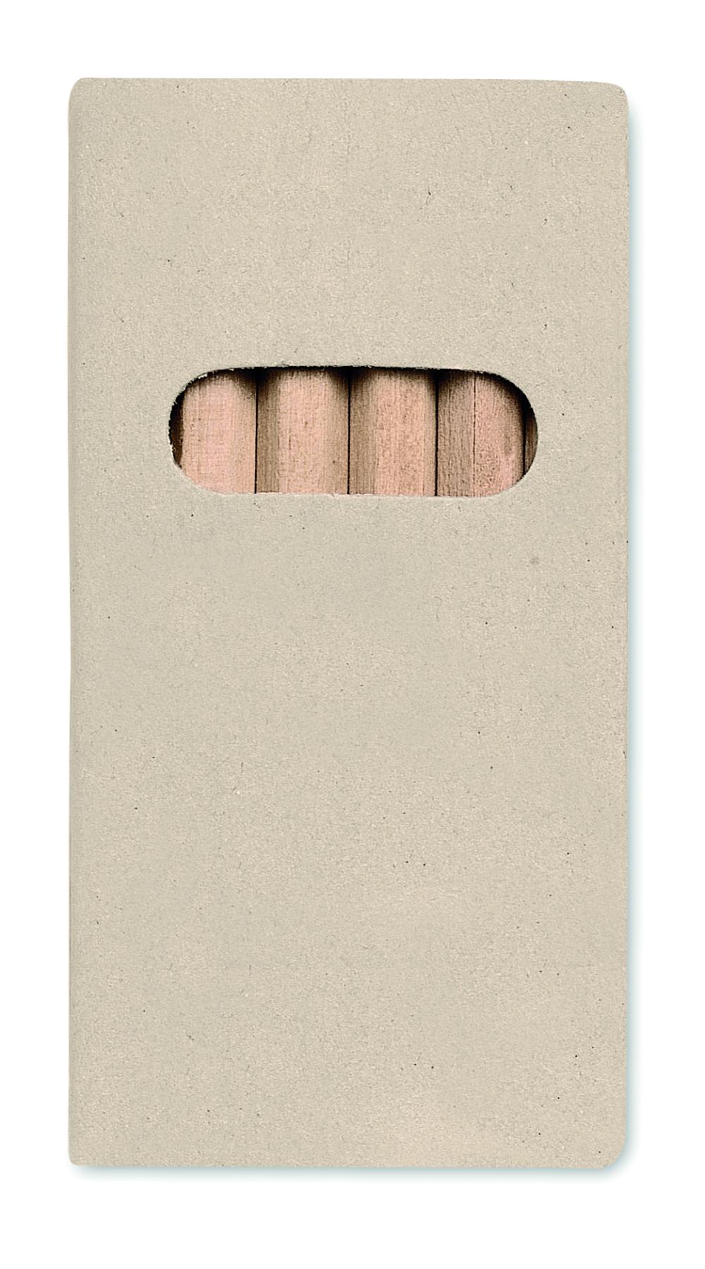 6 lápices de colores en caja