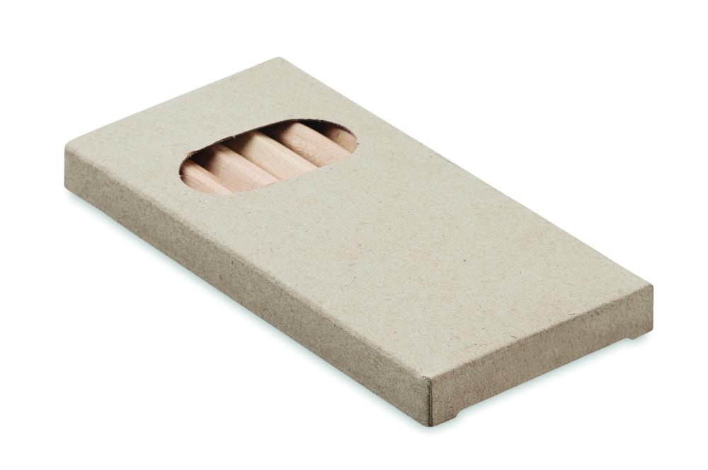 6 lápices de colores en caja