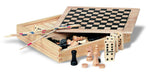 4 juegos en caja de madera