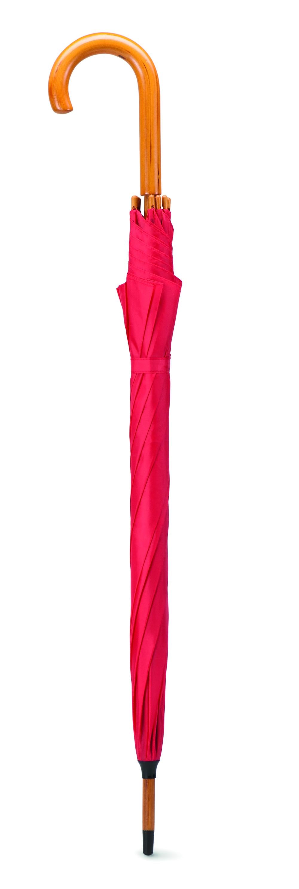 Paraguas con mango de madera