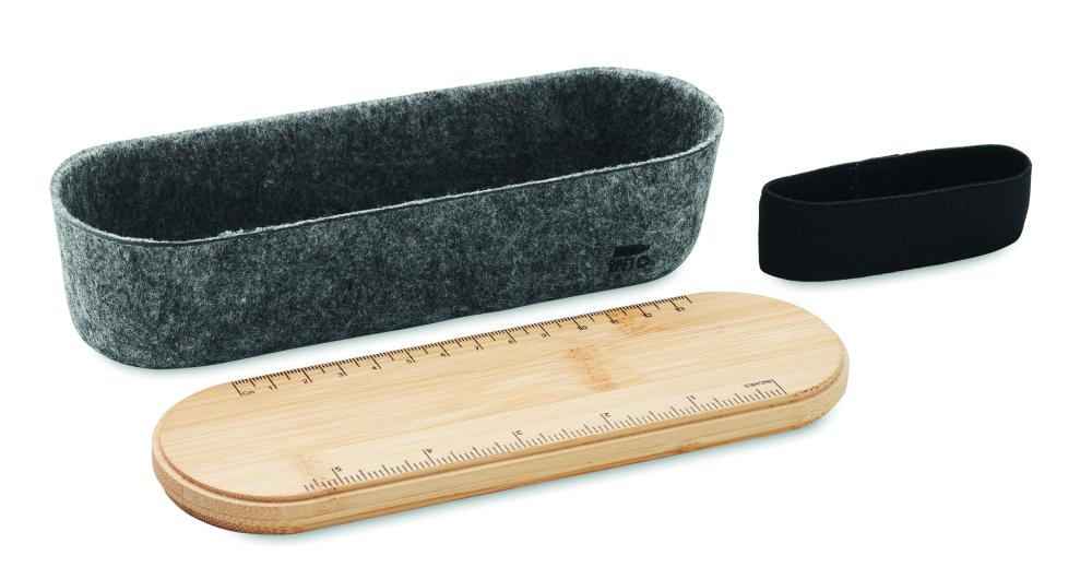 Estuche fieltro RPET con tapa