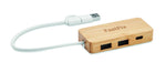 HUB USB de 3 puertos de bambú