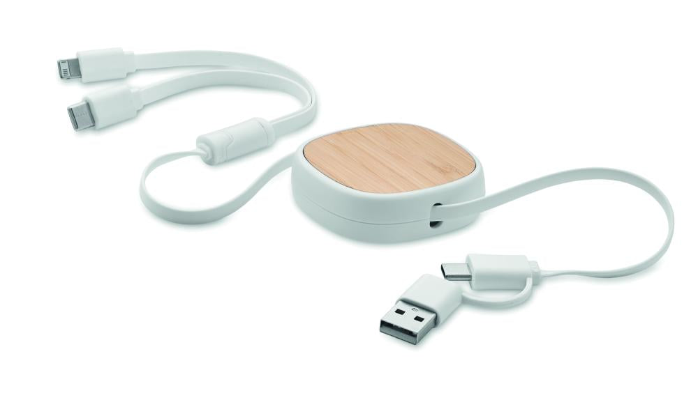 Cable carga retráctil multiUSB