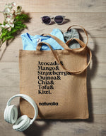 Bolsa de yute de asas largas