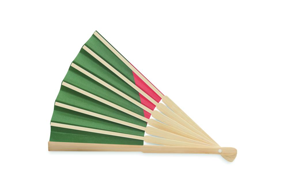 Abanico Bambú Diseño Bandera