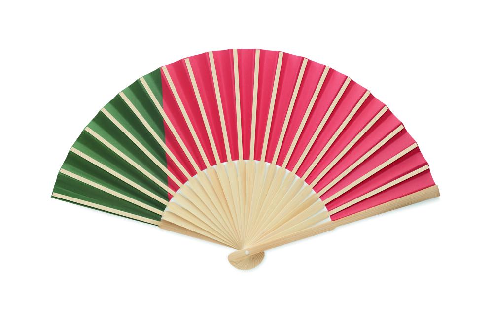 Abanico Bambú Diseño Bandera