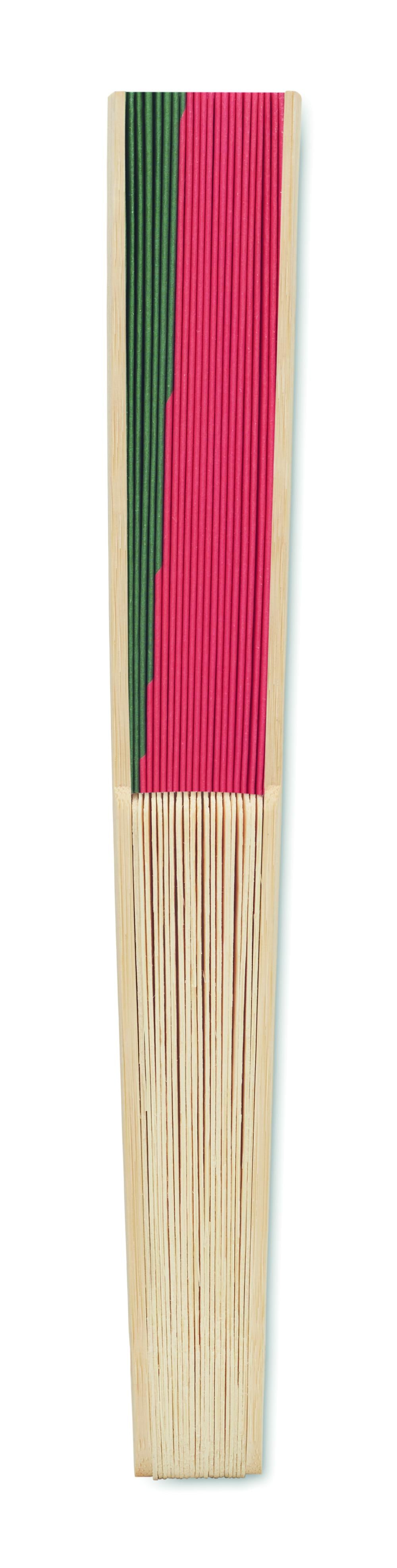 Abanico Bambú Diseño Bandera