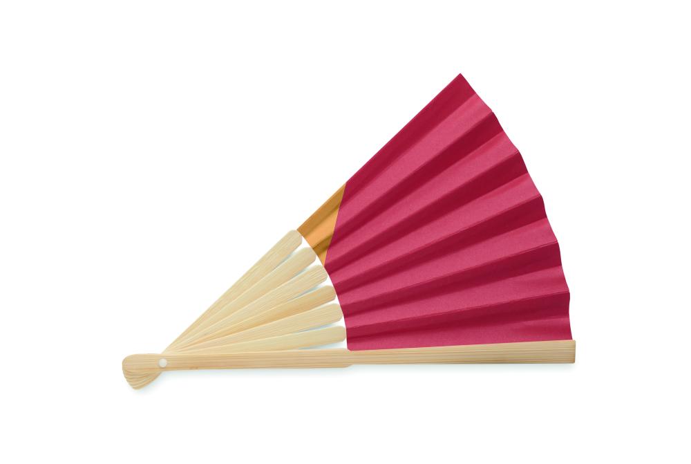 Abanico Bambú Diseño Bandera