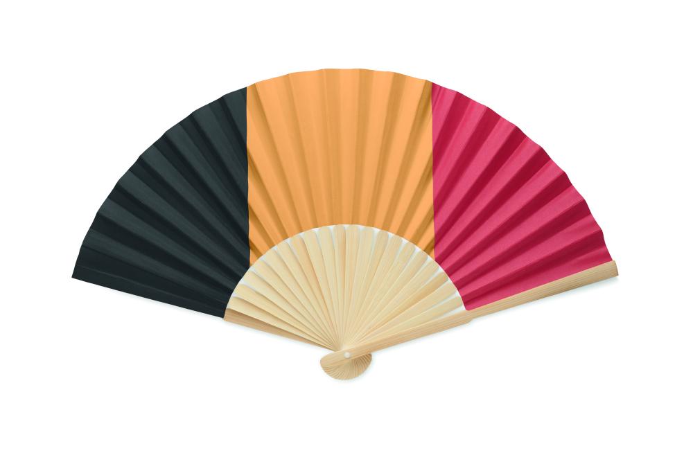 Abanico Bambú Diseño Bandera