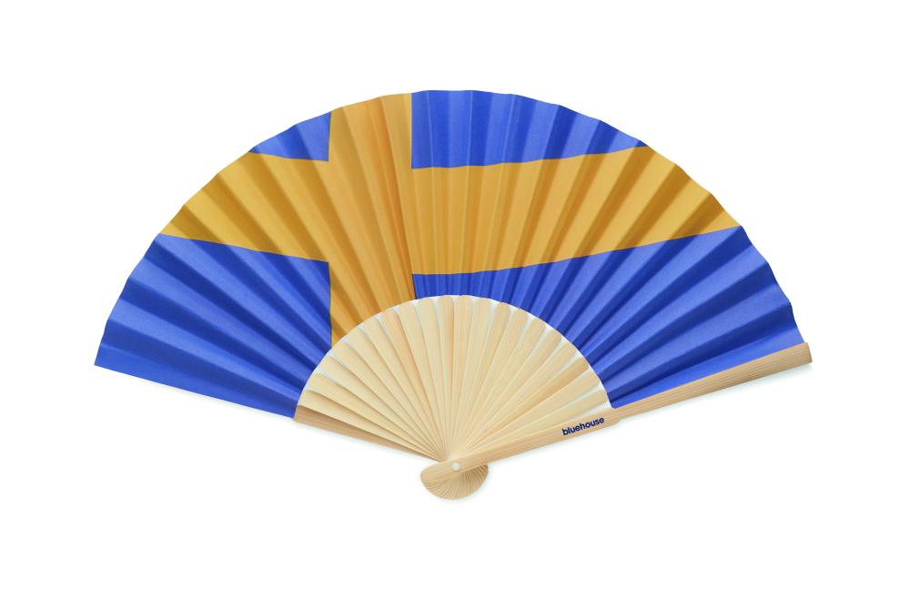 Abanico Bambú Diseño Bandera