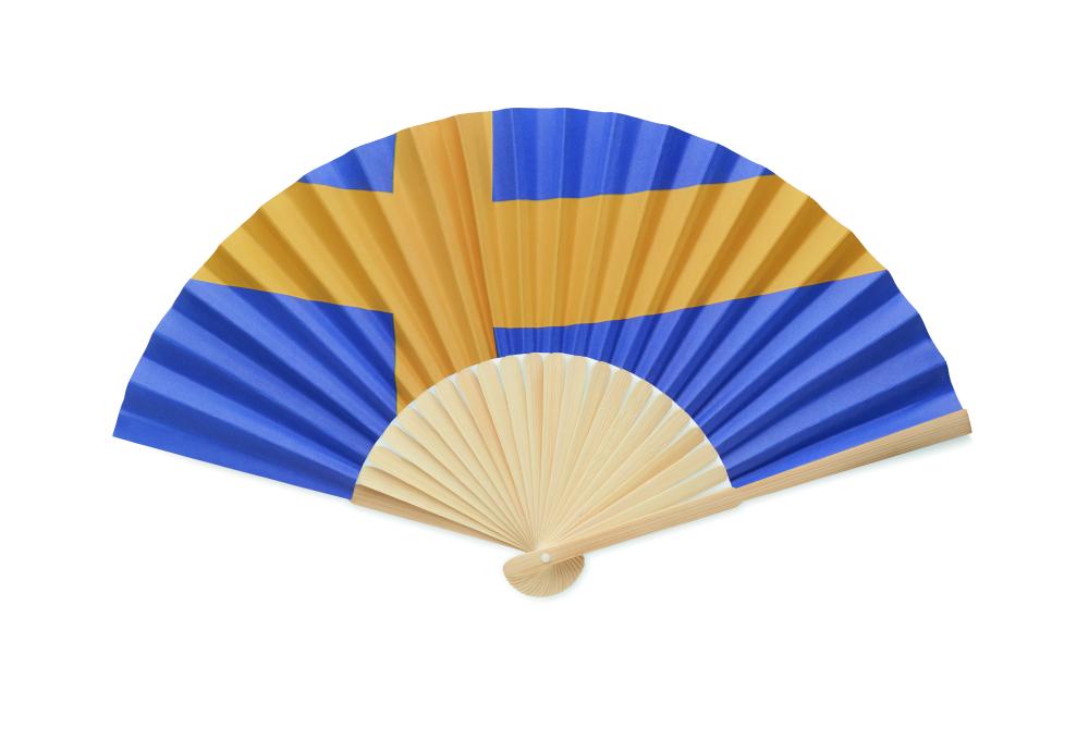 Abanico Bambú Diseño Bandera