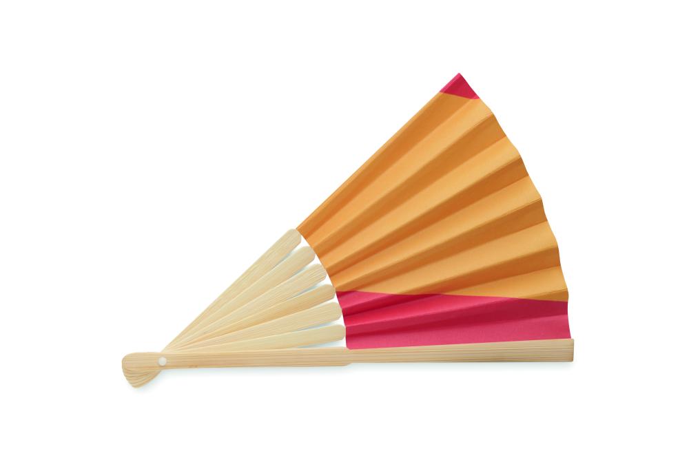 Abanico Bambú Diseño Bandera