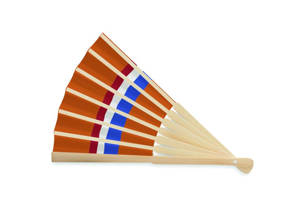 Abanico Bambú Diseño Bandera