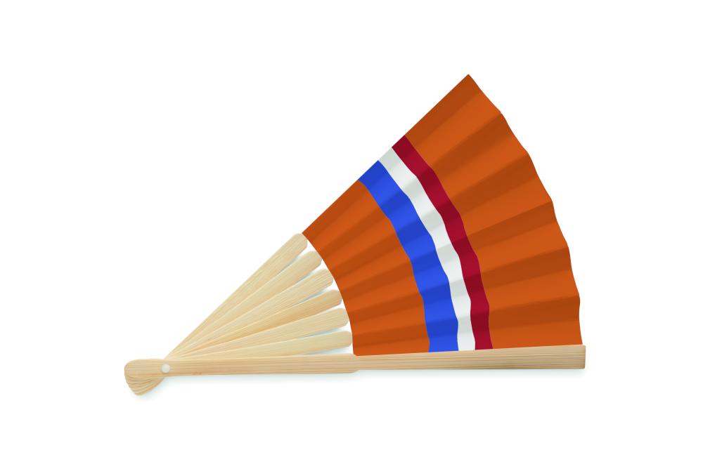 Abanico Bambú Diseño Bandera