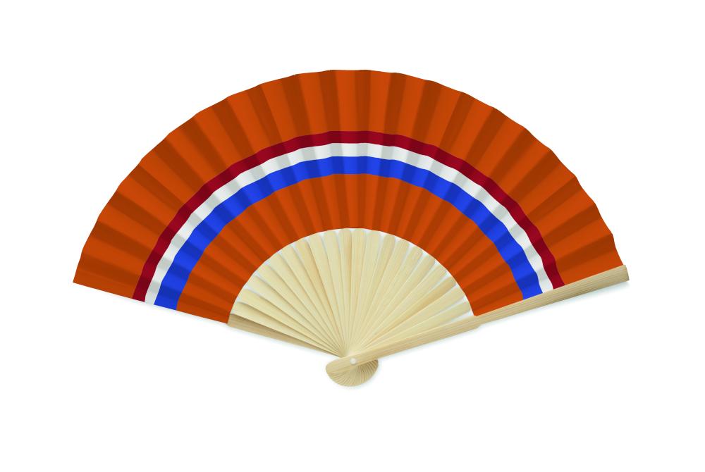 Abanico Bambú Diseño Bandera