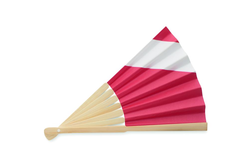 Abanico Bambú Diseño Bandera