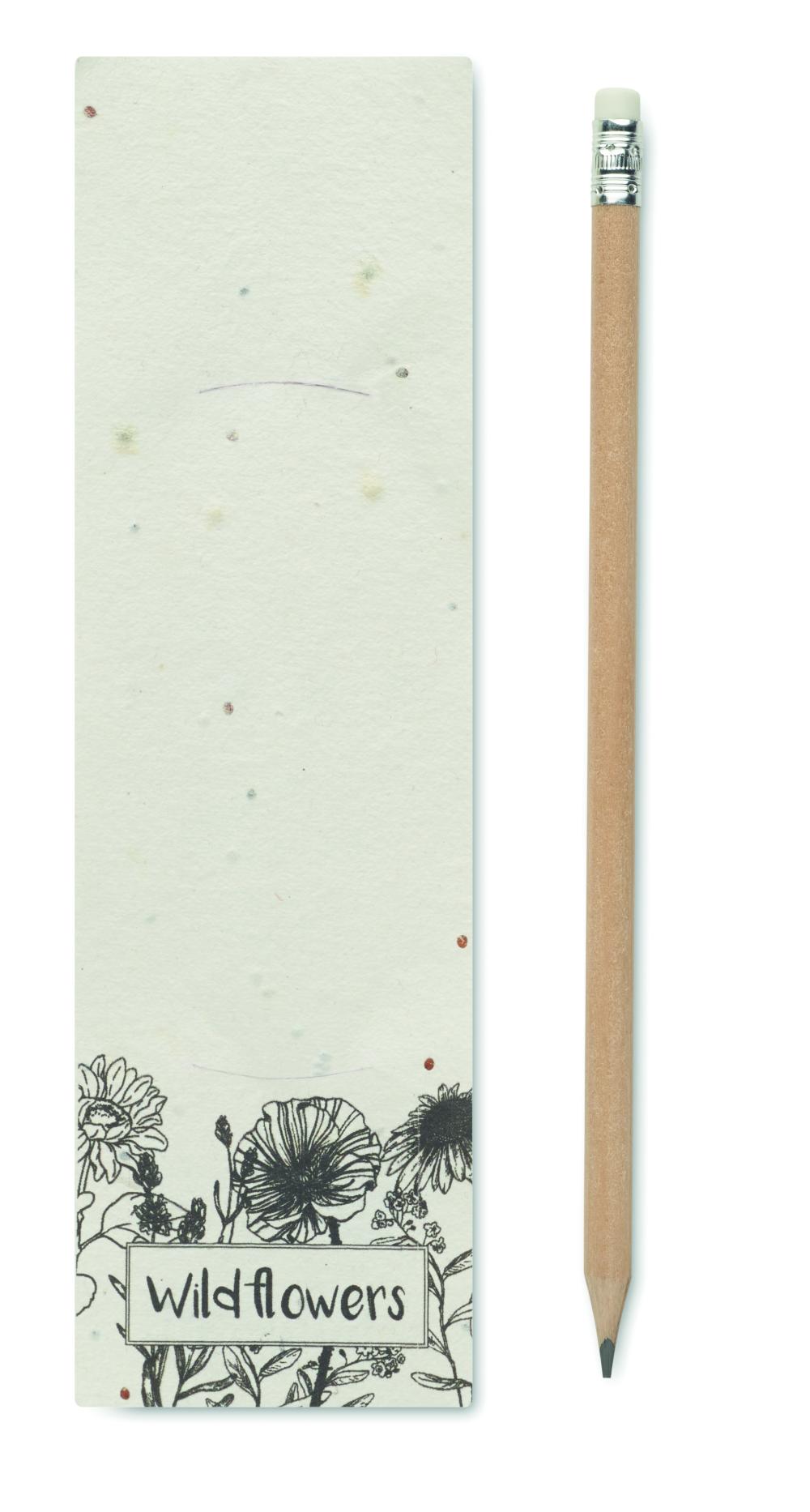 Lápiz madera envase semillas