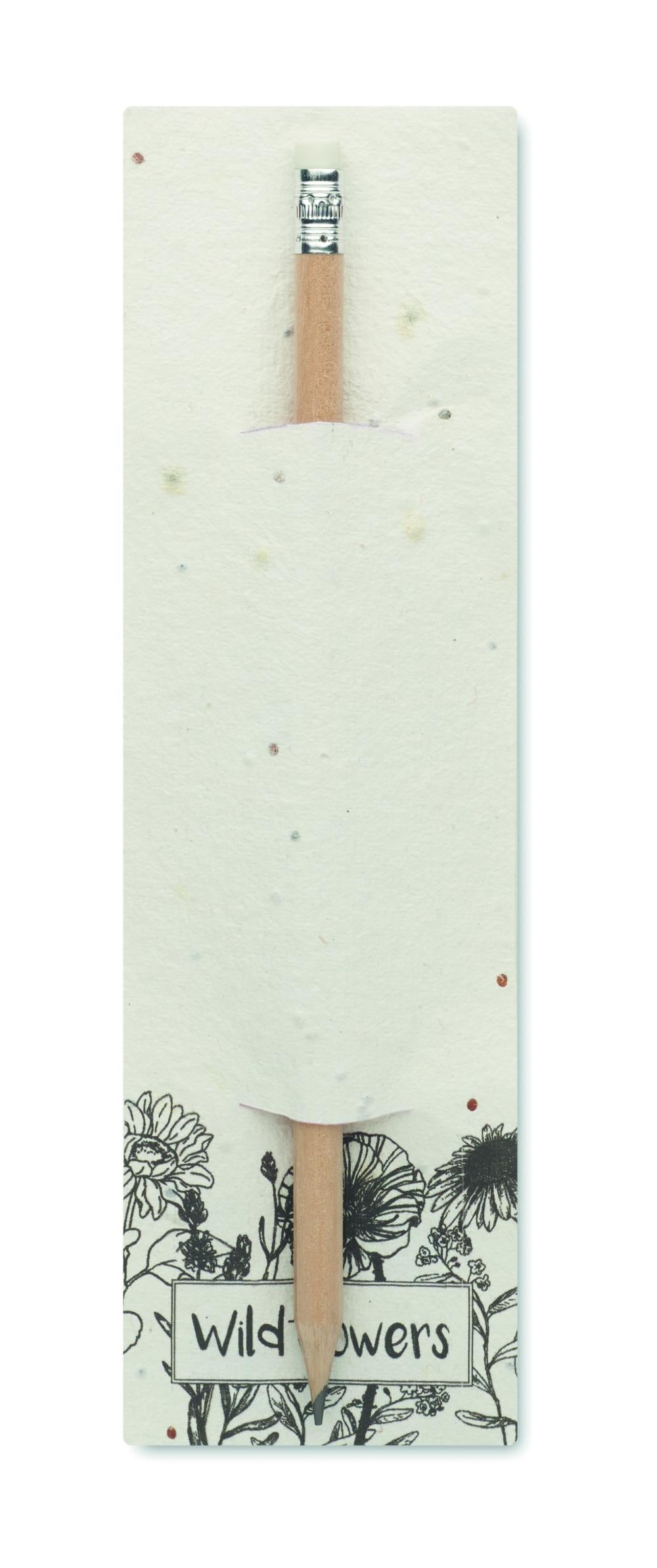 Lápiz madera envase semillas