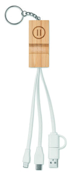 Llavero y soporte de bambú