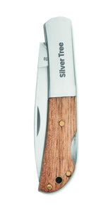 Cuchillo plegable de acacia
