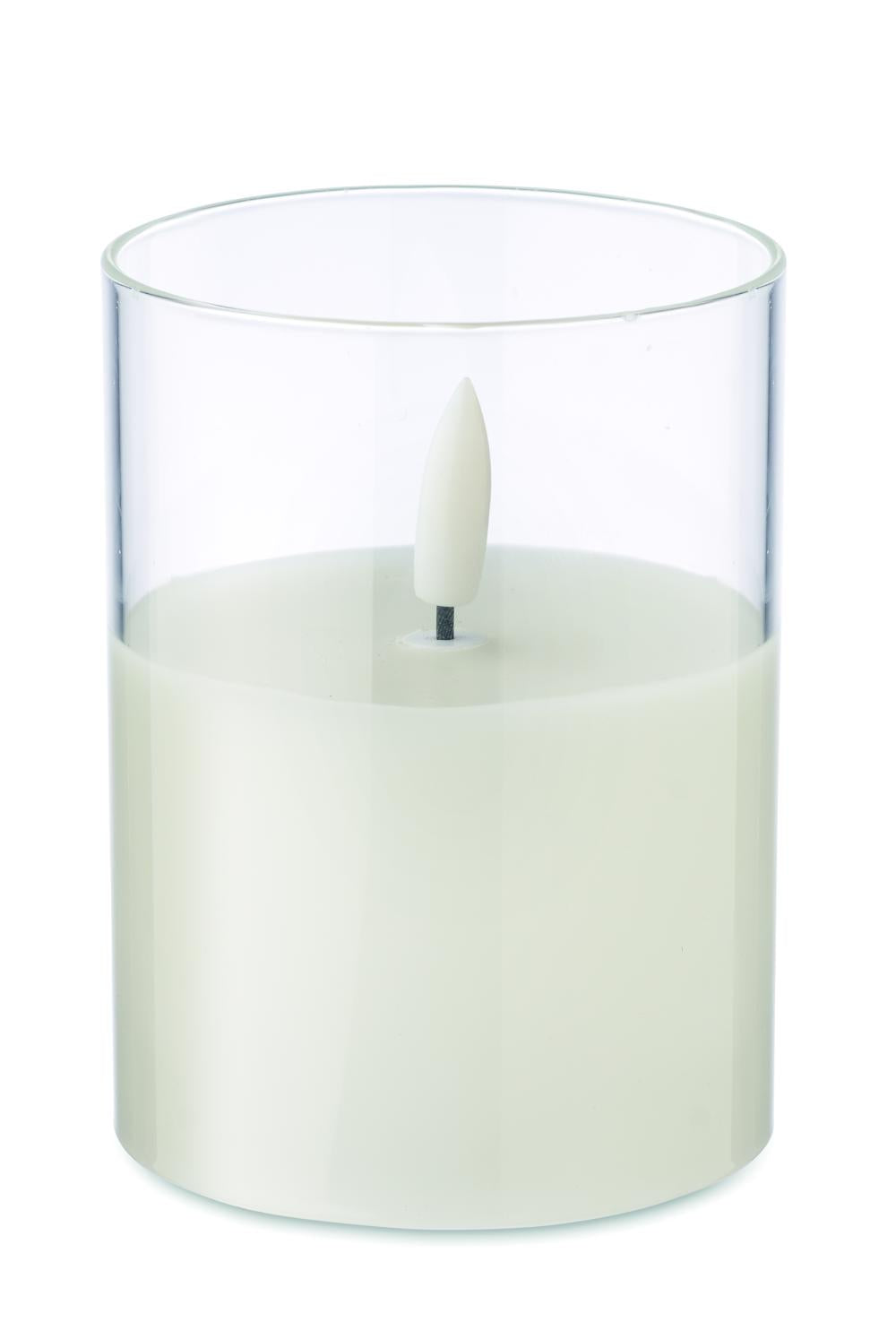 Vela cera LED soporte cristal