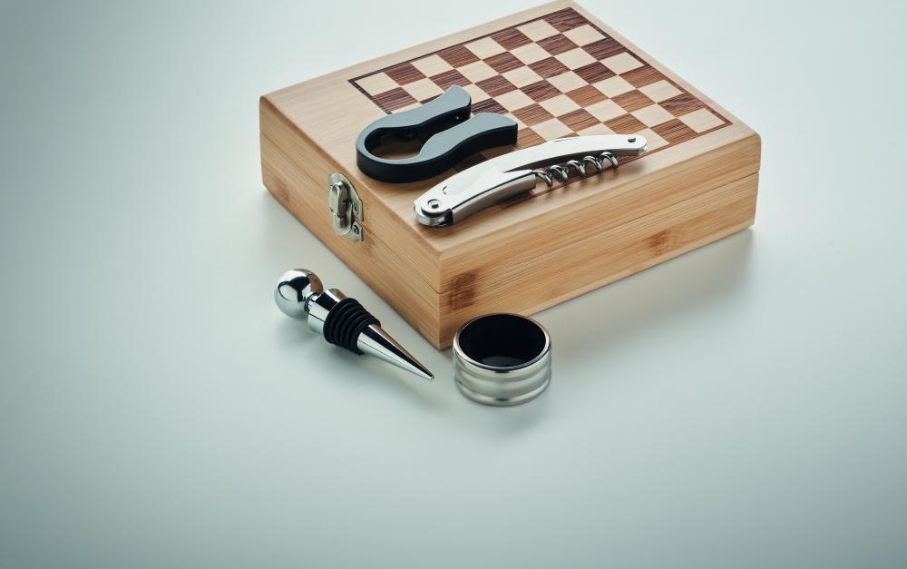 Tablero ajedrez juego de vino