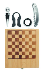 Tablero ajedrez juego de vino