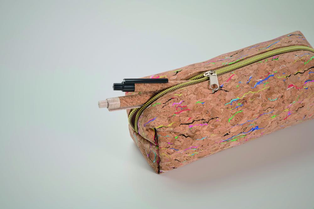 Estuche de corcho de colores