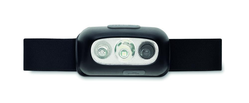 Linterna frontal recargable