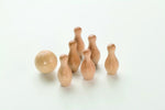 Mini juego de bolos de madera