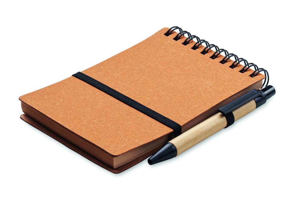 Libreta reciclada con bolígrafo