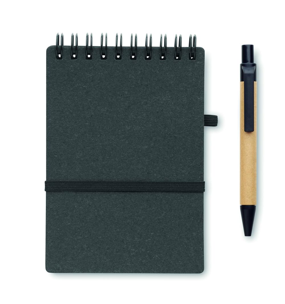 Libreta reciclada con bolígrafo