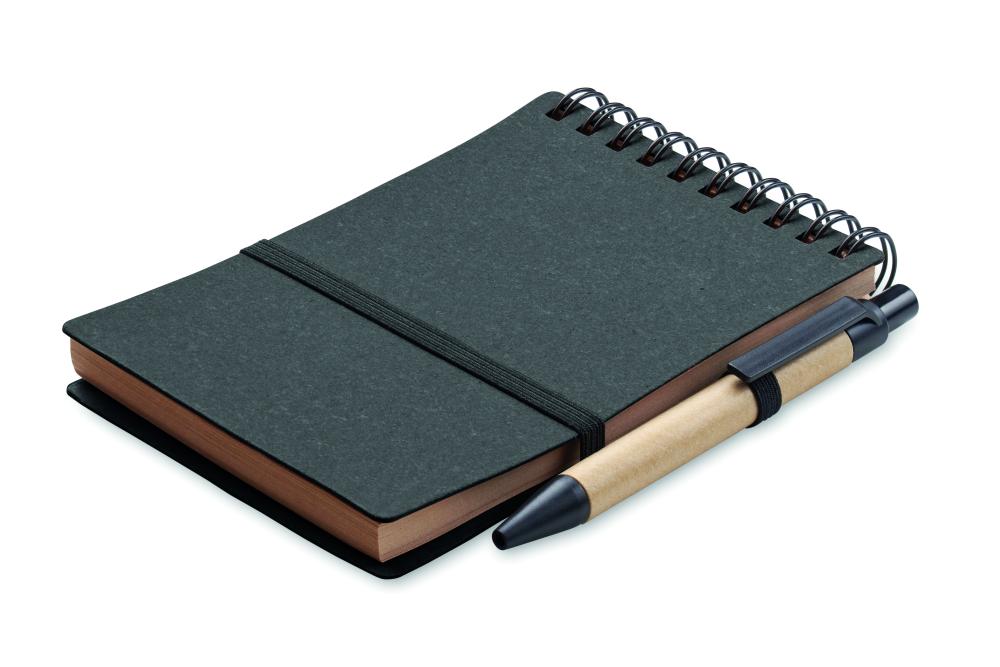 Libreta reciclada con bolígrafo
