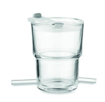 Vaso de cristal con pajita 400m