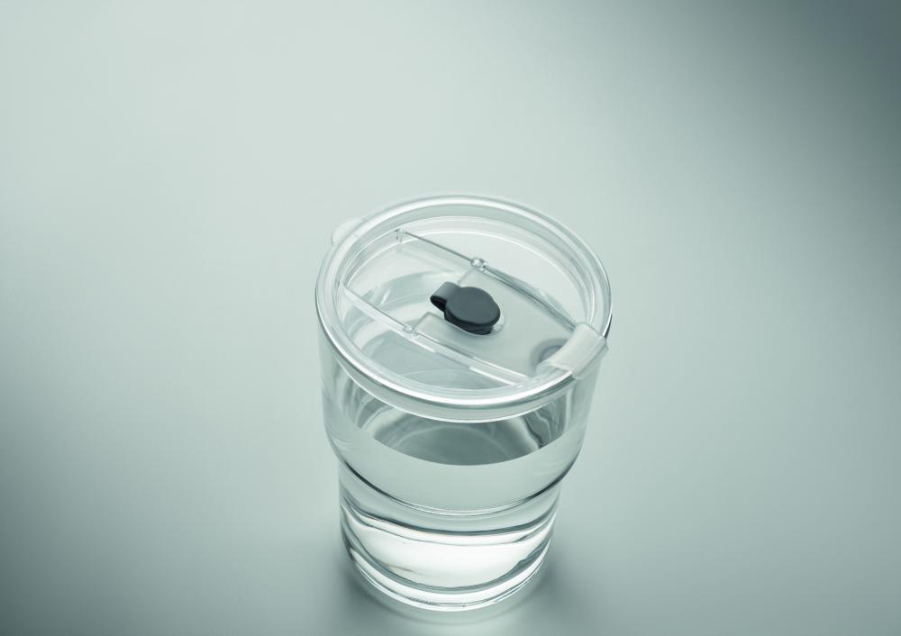Vaso de cristal con pajita 400m
