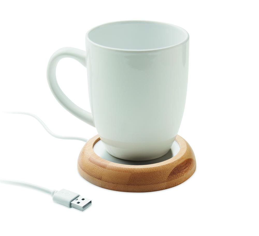 Taza de bambú con USB