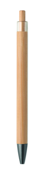 Bolígrafo bambú con pulsador