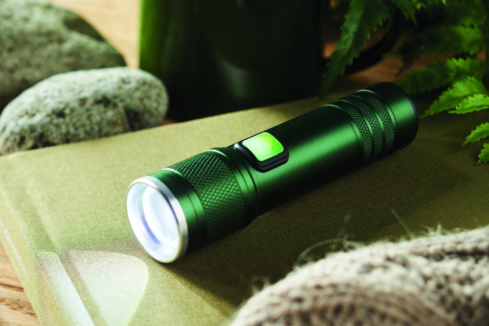 Linterna luz COB recargable