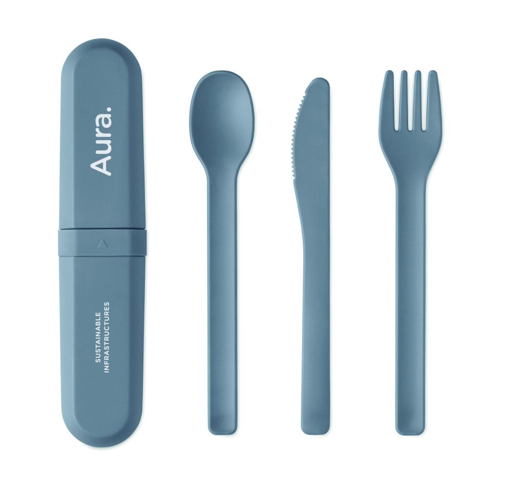 Set de cubiertos y funda PLA
