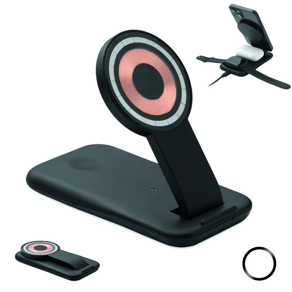 Cargador inalámbrico 3 en 1 de