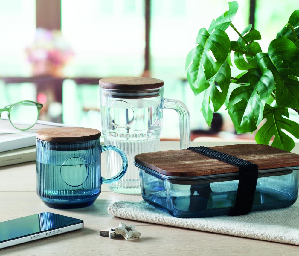 Taza de vidrio acanalado 300ml
