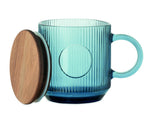 Taza de vidrio acanalado 300ml