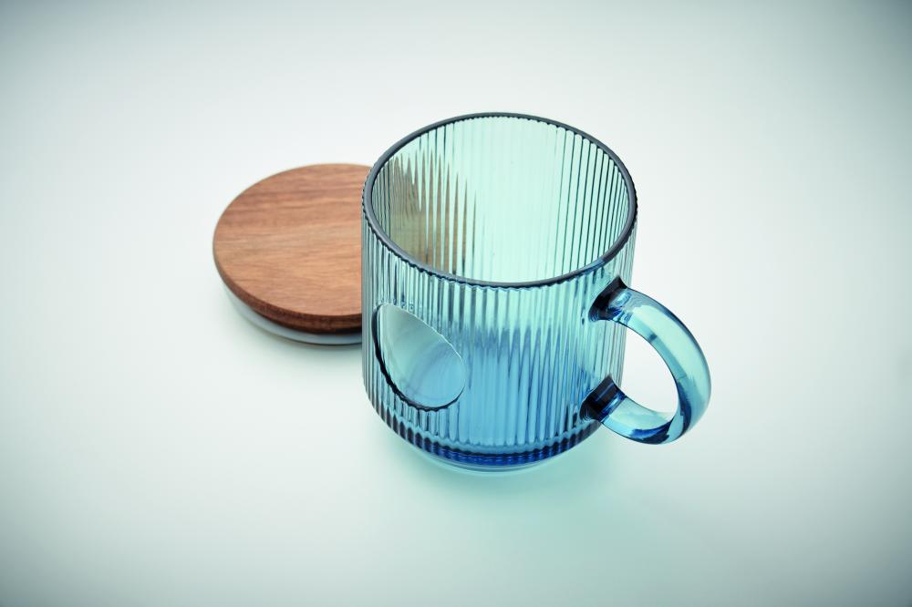 Taza de vidrio acanalado 300ml