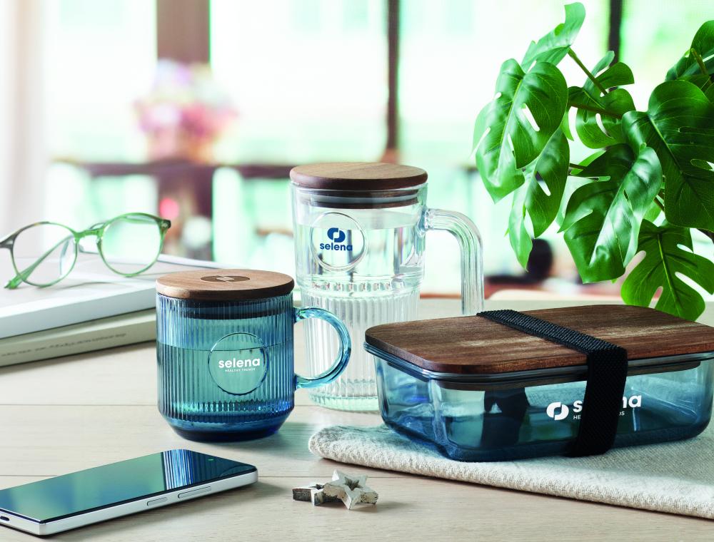 Taza de vidrio acanalado 300ml