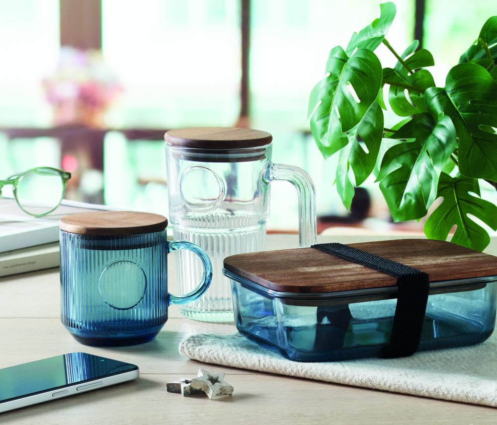 Taza de vidrio acanalado 300ml