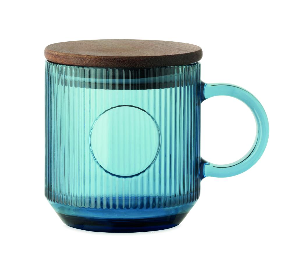 Taza de vidrio acanalado 300ml