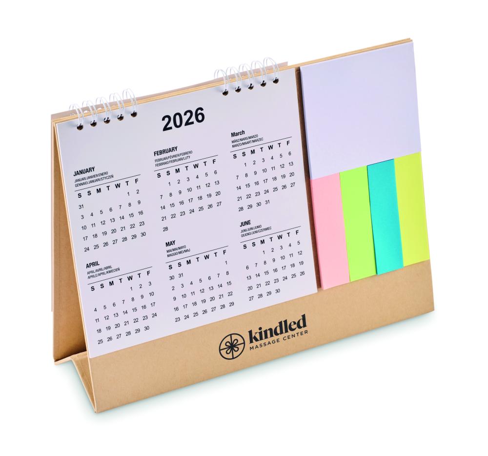 Calendario con bloc de notas